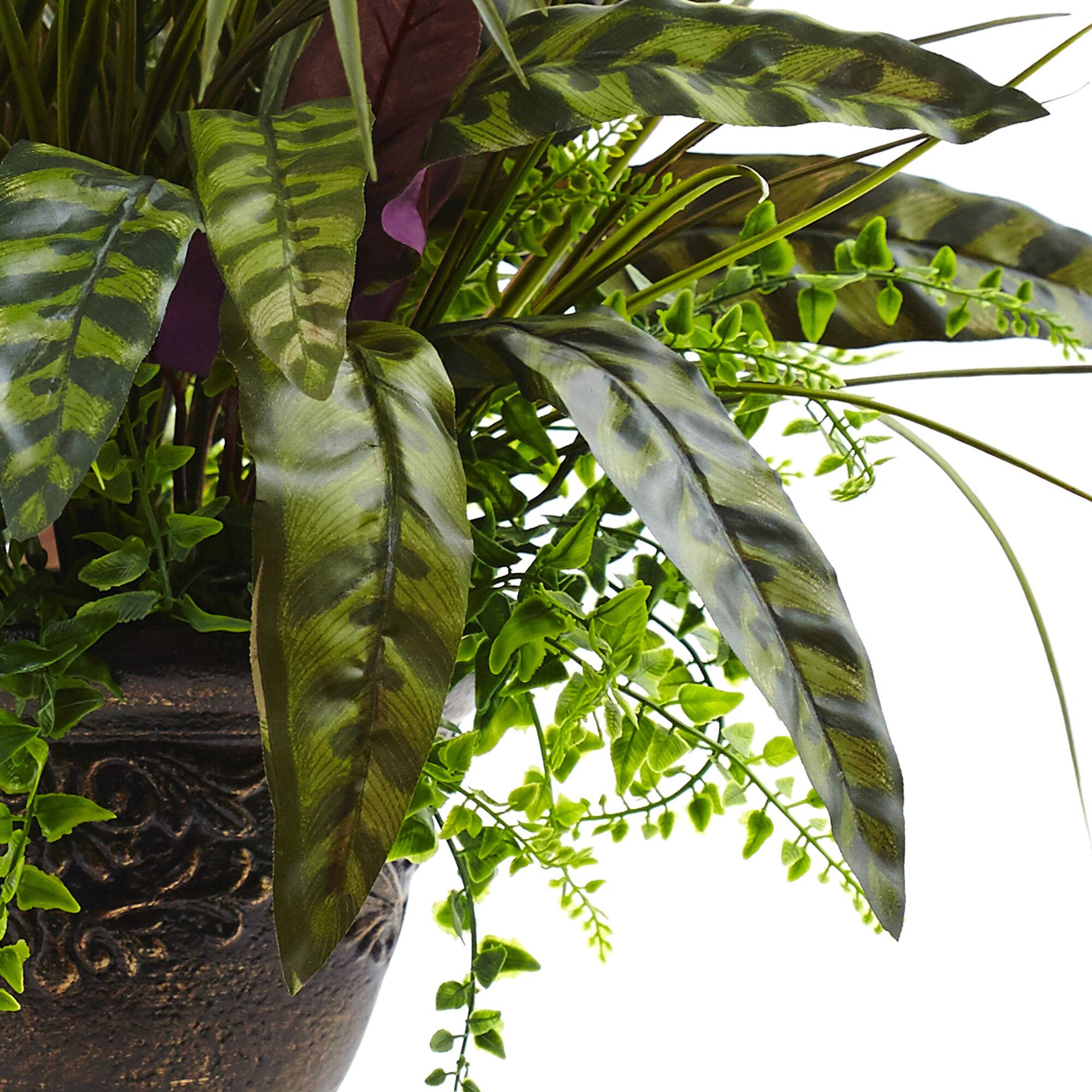 2ft. Mixed Areca Palm, Fern & Peacock in Planter